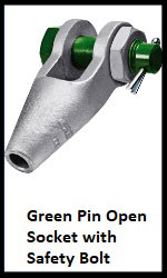 Green Pin Open Socket With Safety Bolt